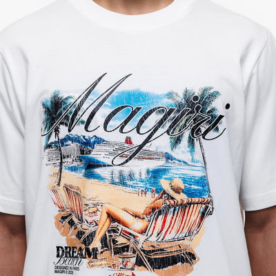MAGIRI Dream Beach Printed White T-Shirt
