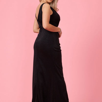 Dylan & Davids Long Draped Silhouette Plus Size Formal Dress