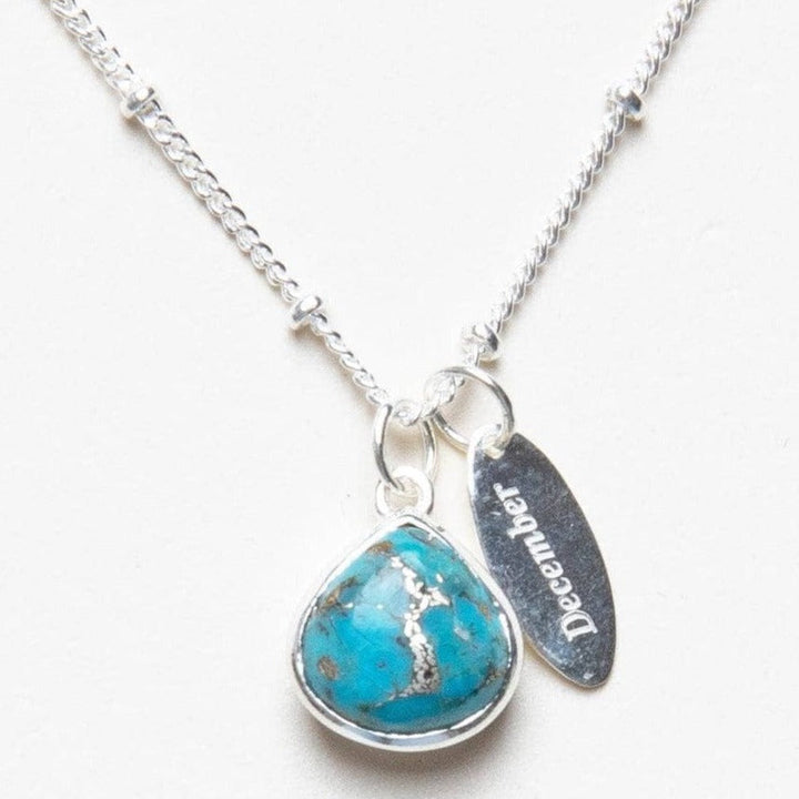 December Turquoise Birthstone Necklace