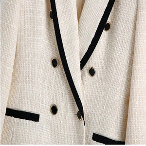 Alamea Statement Tweed Blazer in White
