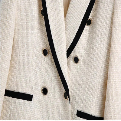 Alamea Statement Tweed Blazer in White