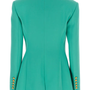 Balmain Logo Button Double-breasted Blazer