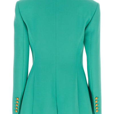 Balmain Logo Button Double-breasted Blazer