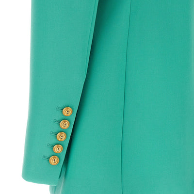 Balmain Logo Button Double-breasted Blazer