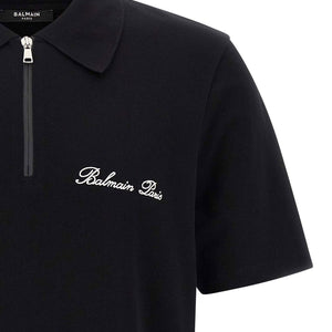 Balmain Logo Embroidery Polo Shirt