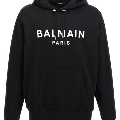 Balmain Logo Print Hoodie