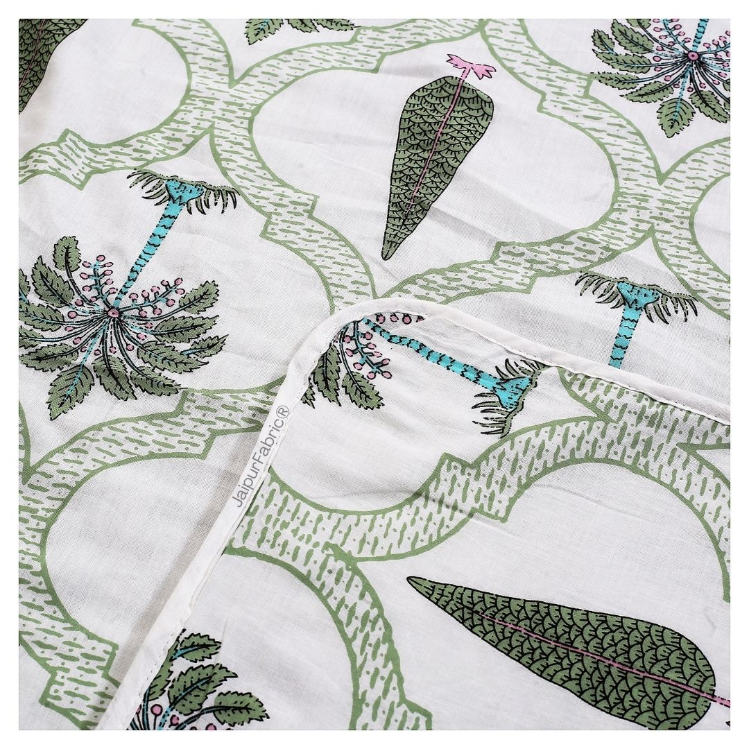 Hand Block Printroots Printed Single Bed Dohar with Intricate Floral Designs