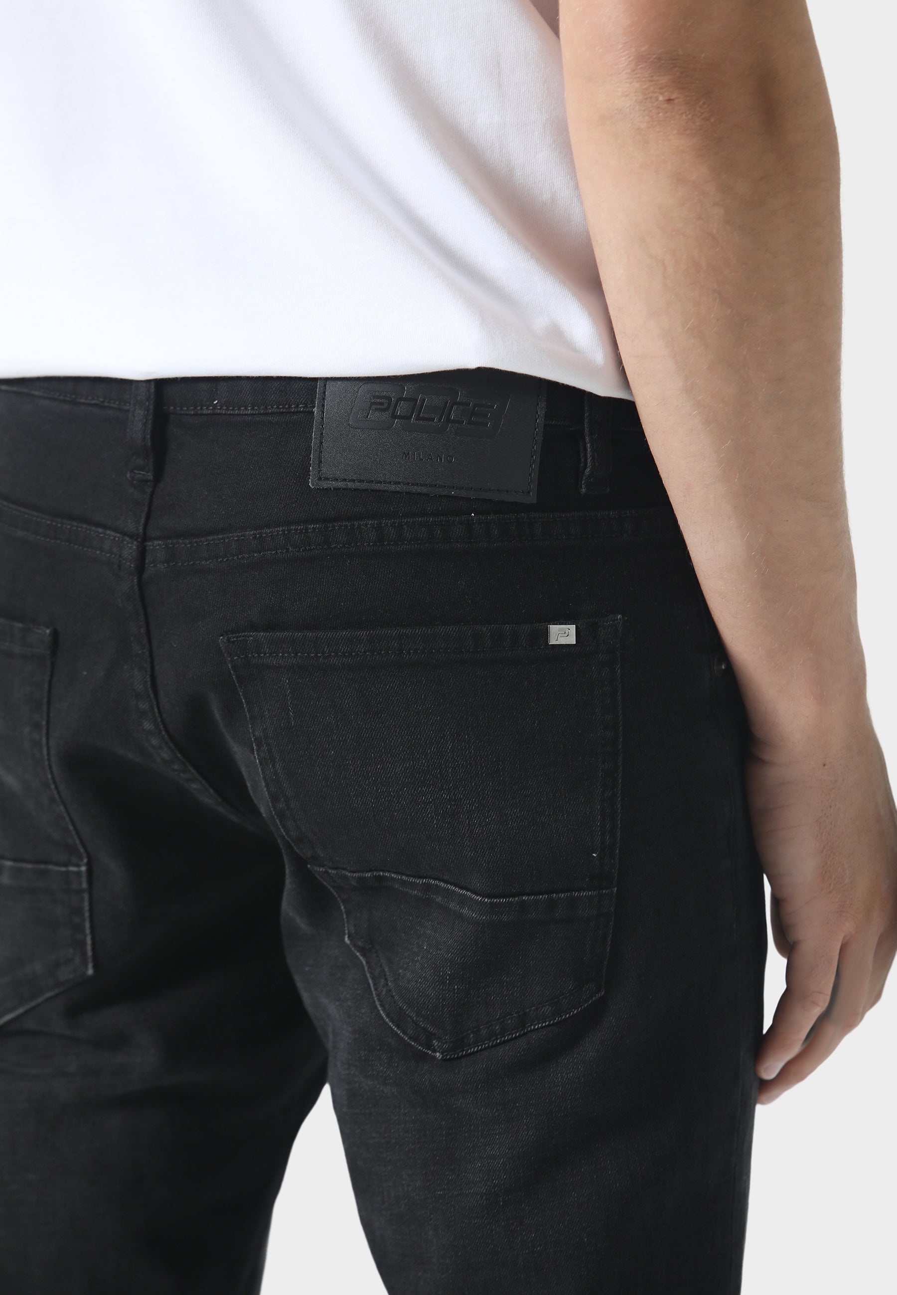 883 Police TODD 935 Dino Slim Fit Black Jeans