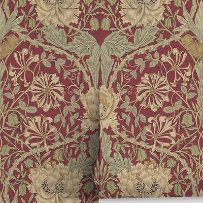 Pure Honeysuckle & Tulip Wallpaper by Morris & Co.