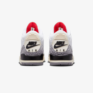 Jordan | AIR JORDAN 3 RETRO  { SUMMIT WHITE/FIRE RED-BLACK-CEMENT GREY
