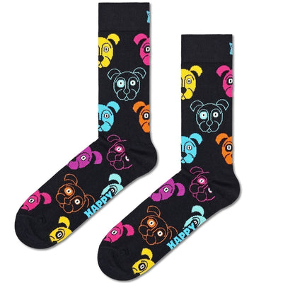 Happy Socks Unisex Dog Crew Length Socks for Women and Men