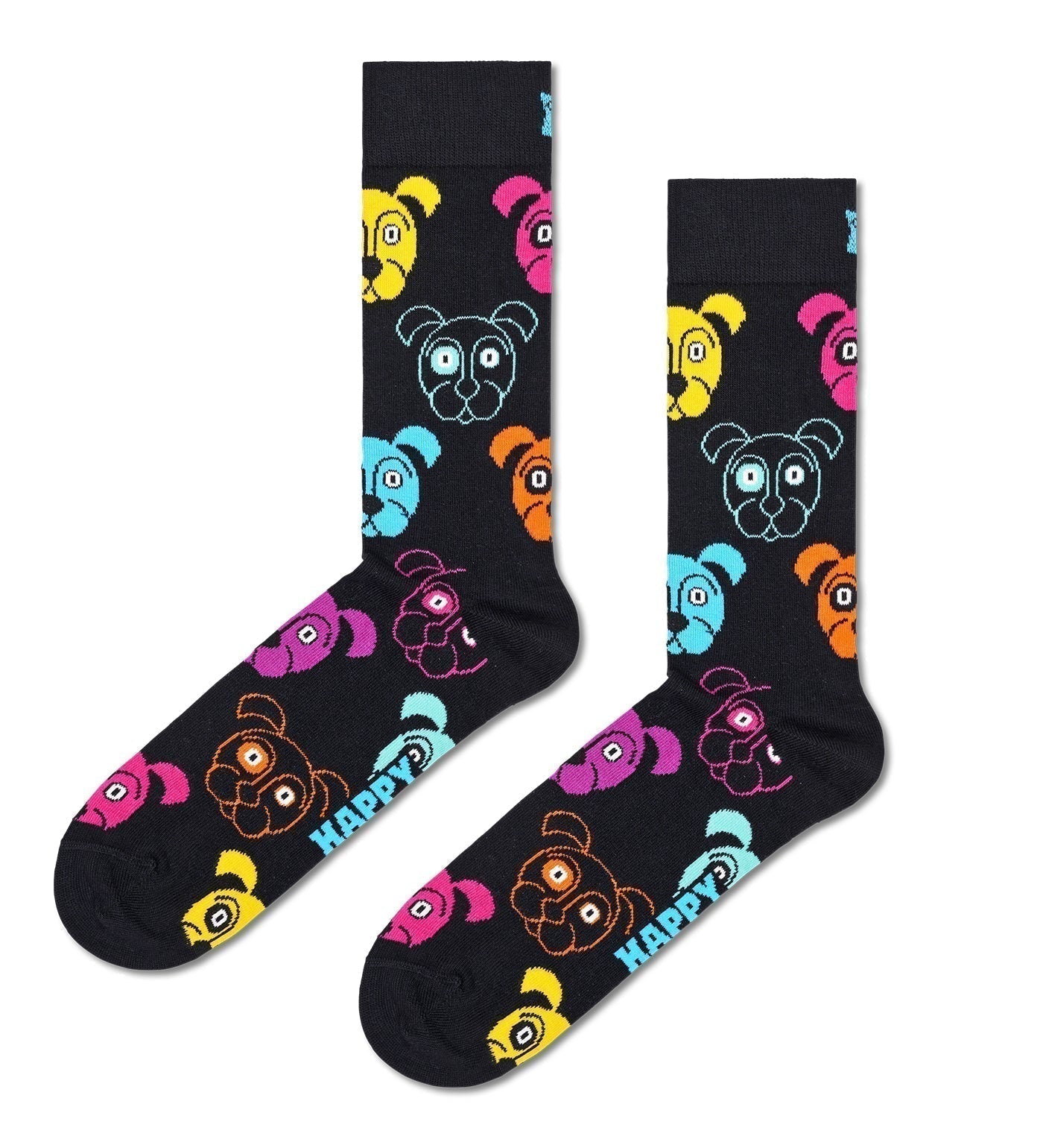 Happy Socks Unisex Dog Crew Length Socks for Women and Men