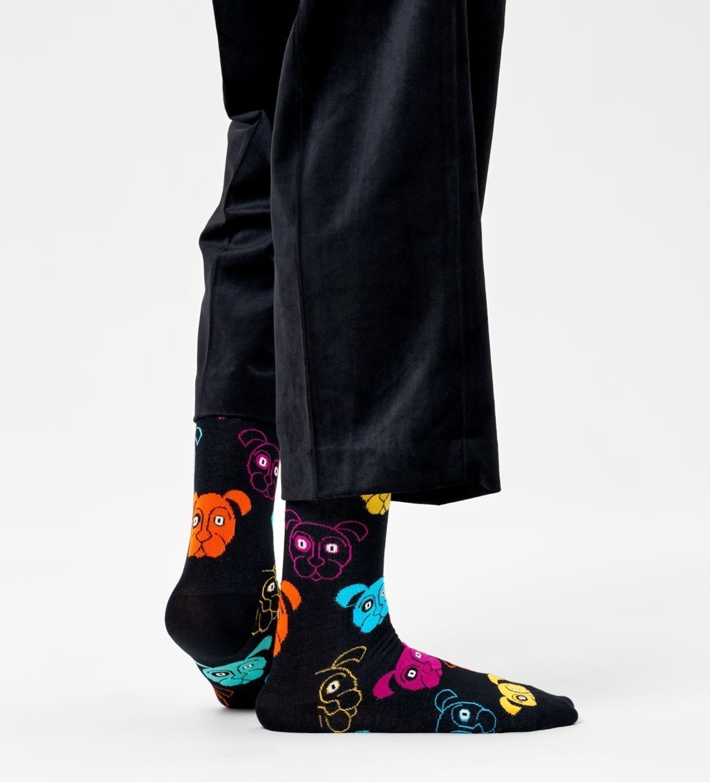 Happy Socks Unisex Dog Crew Length Socks for Women and Men