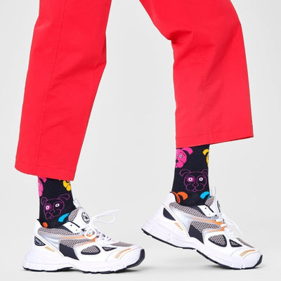 Happy Socks Unisex Dog Crew Length Socks for Women and Men