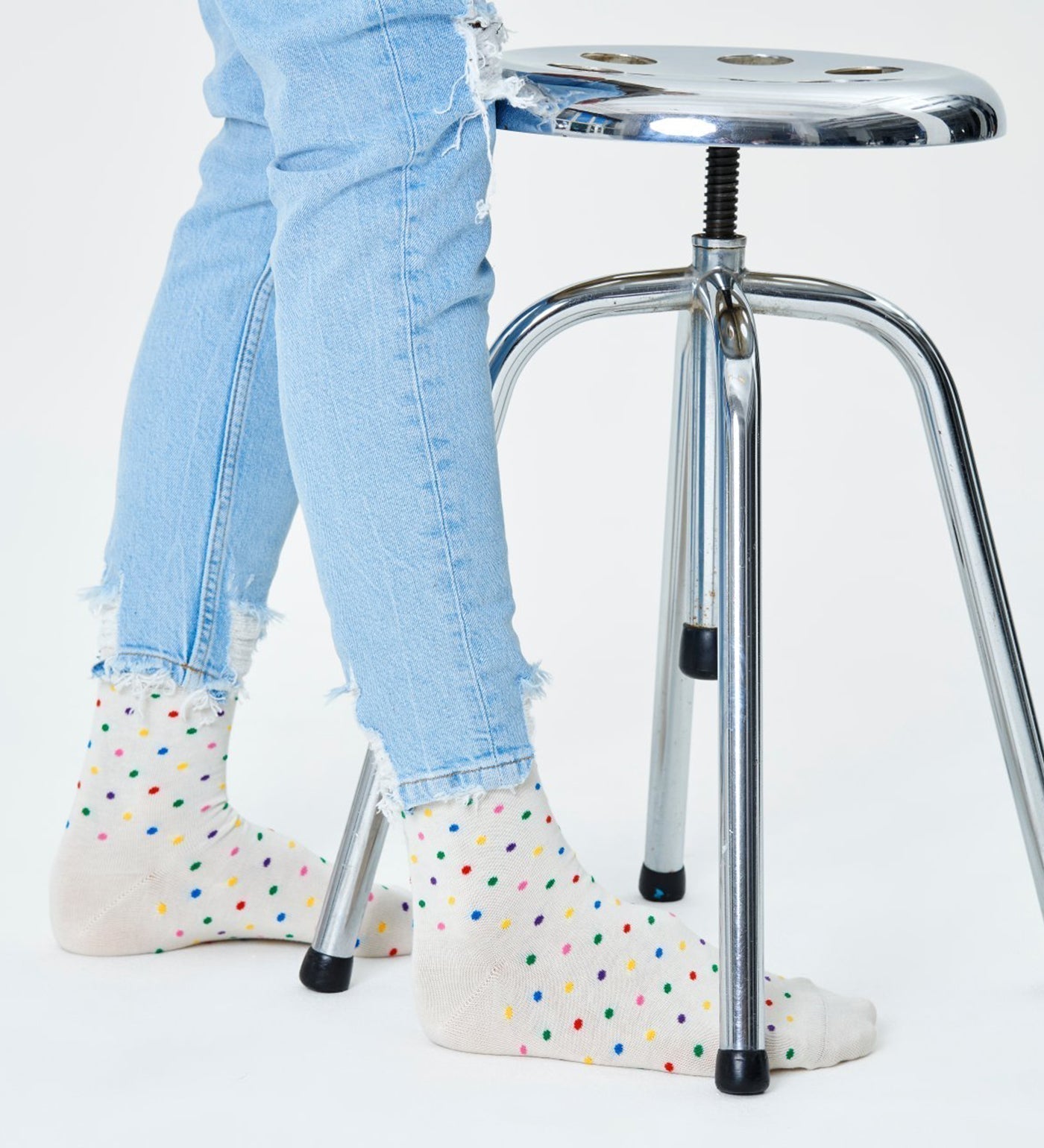 Happy Socks Unisex Dot Calf Length Socks for Women and Men