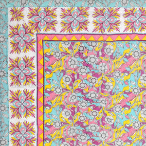 Tropical Dreamscape Colorful Lush Floral Patterns Reversible Quilt Double Bed Rajai