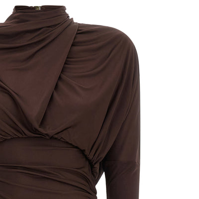 Balmain Draped Jersery Dress