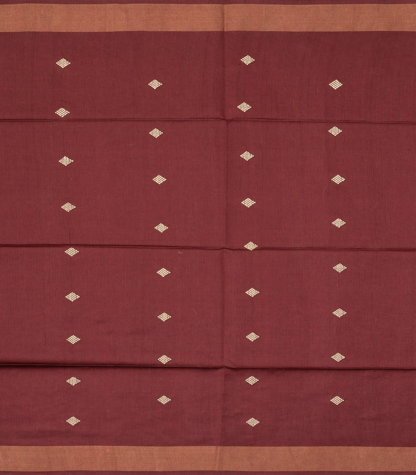 Beige Handloom Dupion Silk Saree With Printed Floral Vine Motifs-Beige