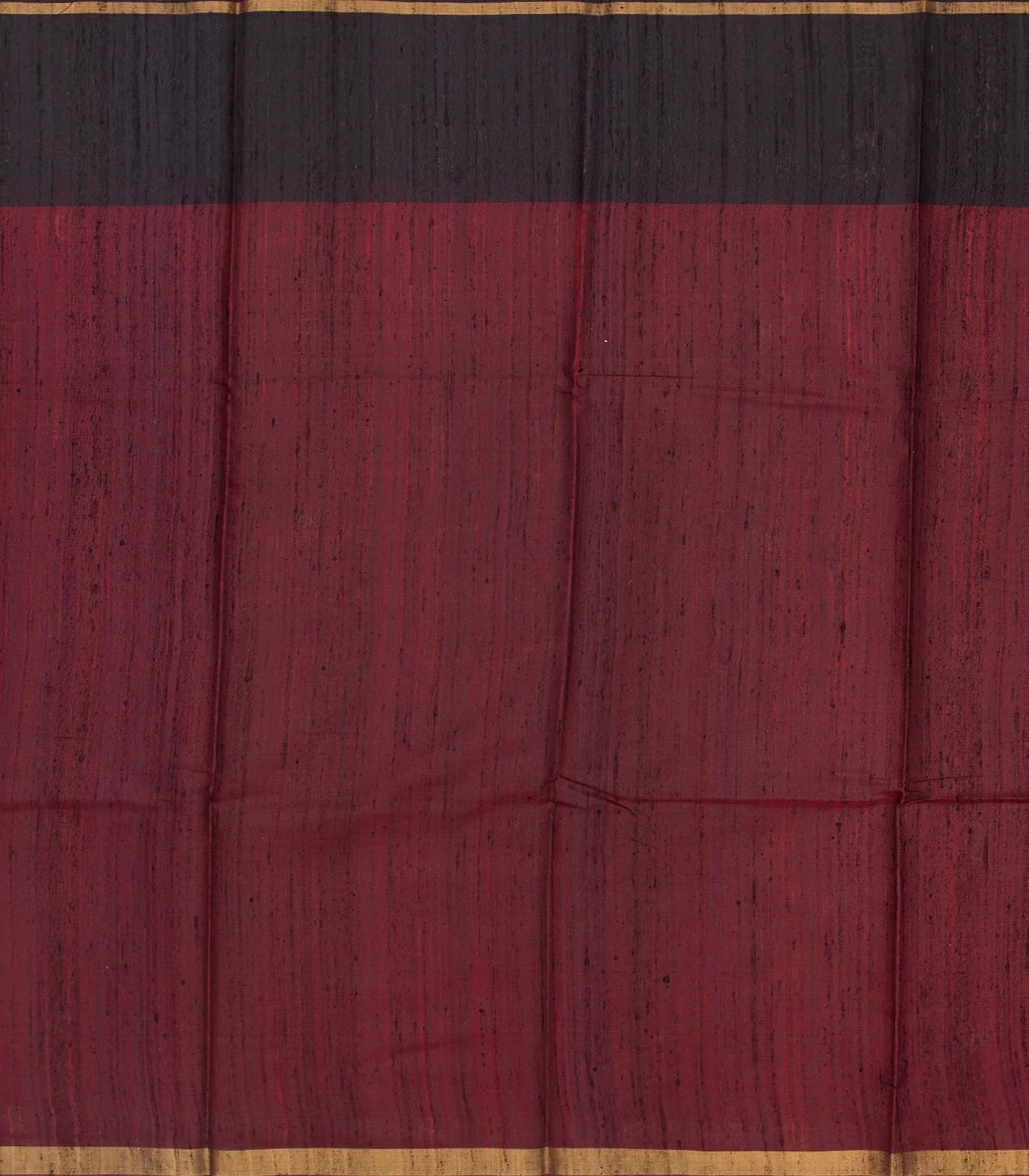 Red Handloom Dupion Silk Saree With Floral Motifs-Red