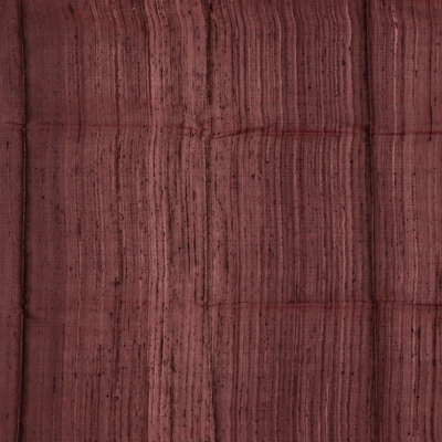 Red Handloom Dupion Silk Saree With Floral Motifs-Red