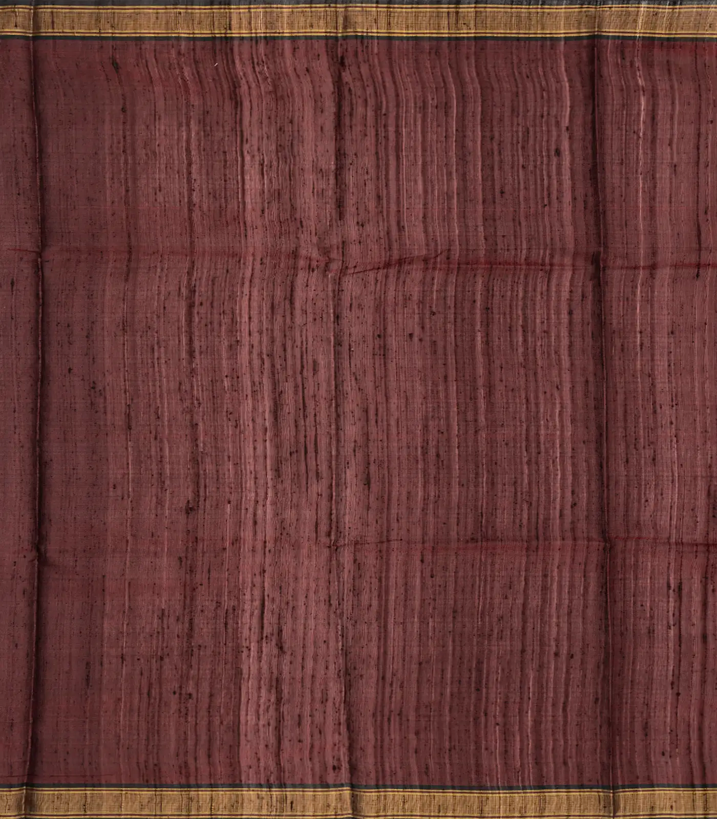 Red Handloom Dupion Silk Saree With Floral Motifs-Red