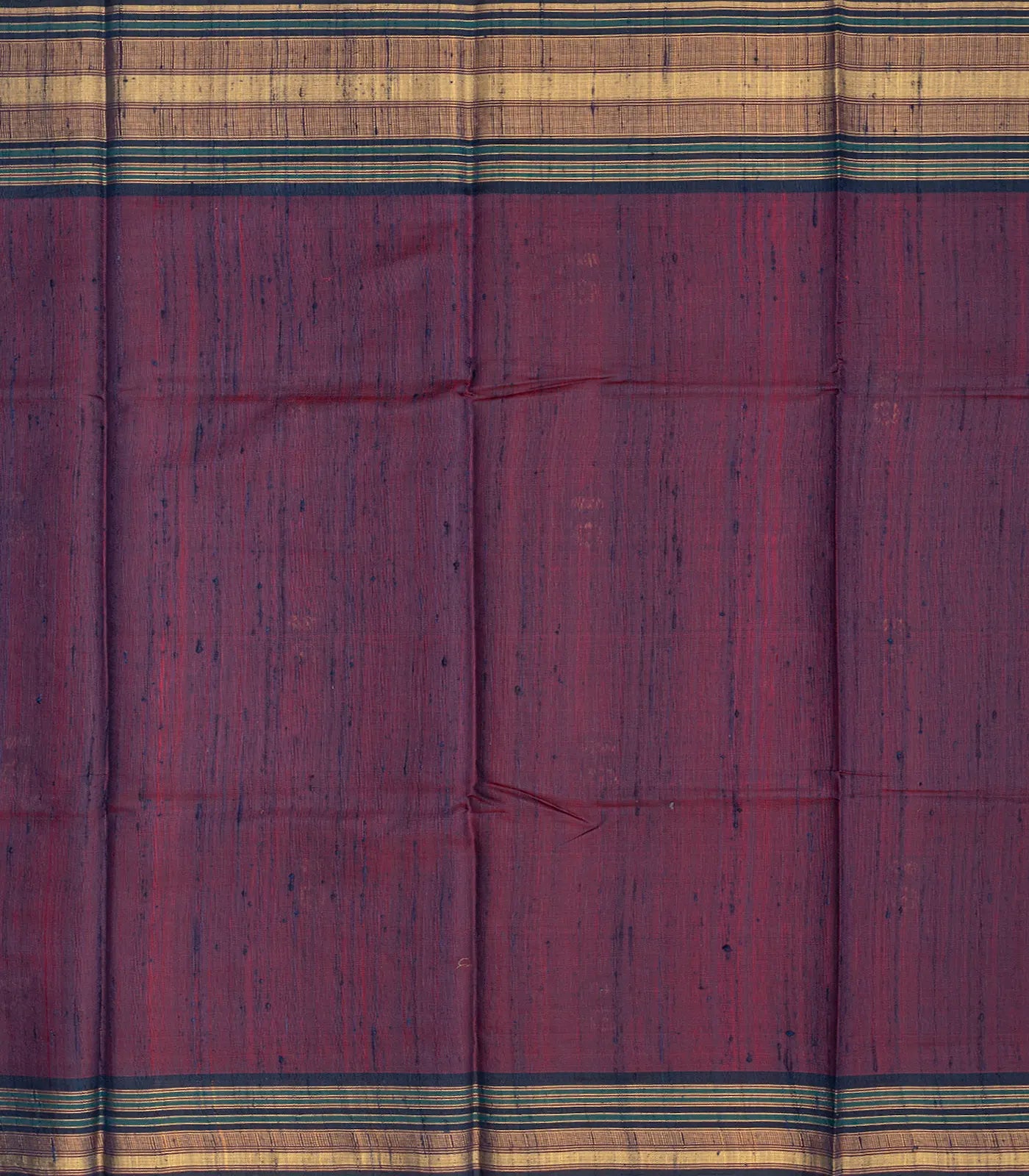 Peach Handloom Dupion Silk Saree With Floral Motifs-Peach