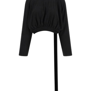 Drkshdw Cropped Hooded Top Long Sleeve Sweater