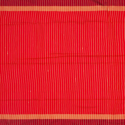 Dusty Pink Woven Dupion Silk Saree With Contrast Red Border-Dusty Pink