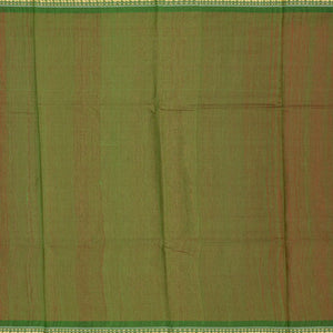 Red Woven Dupion Silk Saree With Green Border-Red