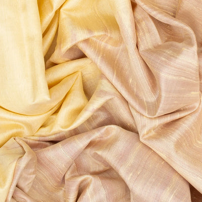 Cream Woven Dupion Silk Saree With Rising Border-Cream