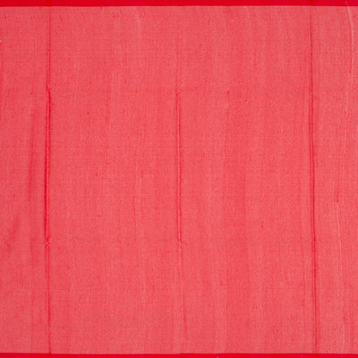 Red Woven Dupion Silk Saree With Rising Border-Red