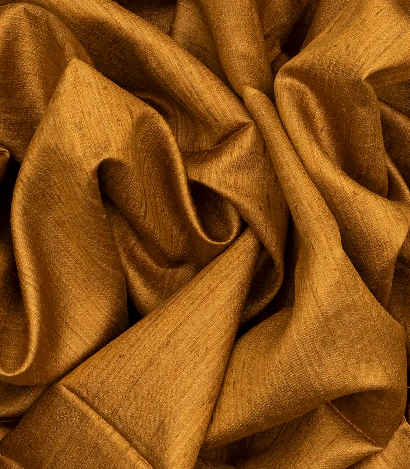 Mustard Handloom Plain Dupion Silk Saree With Printed Chariot Motifs-Mustard