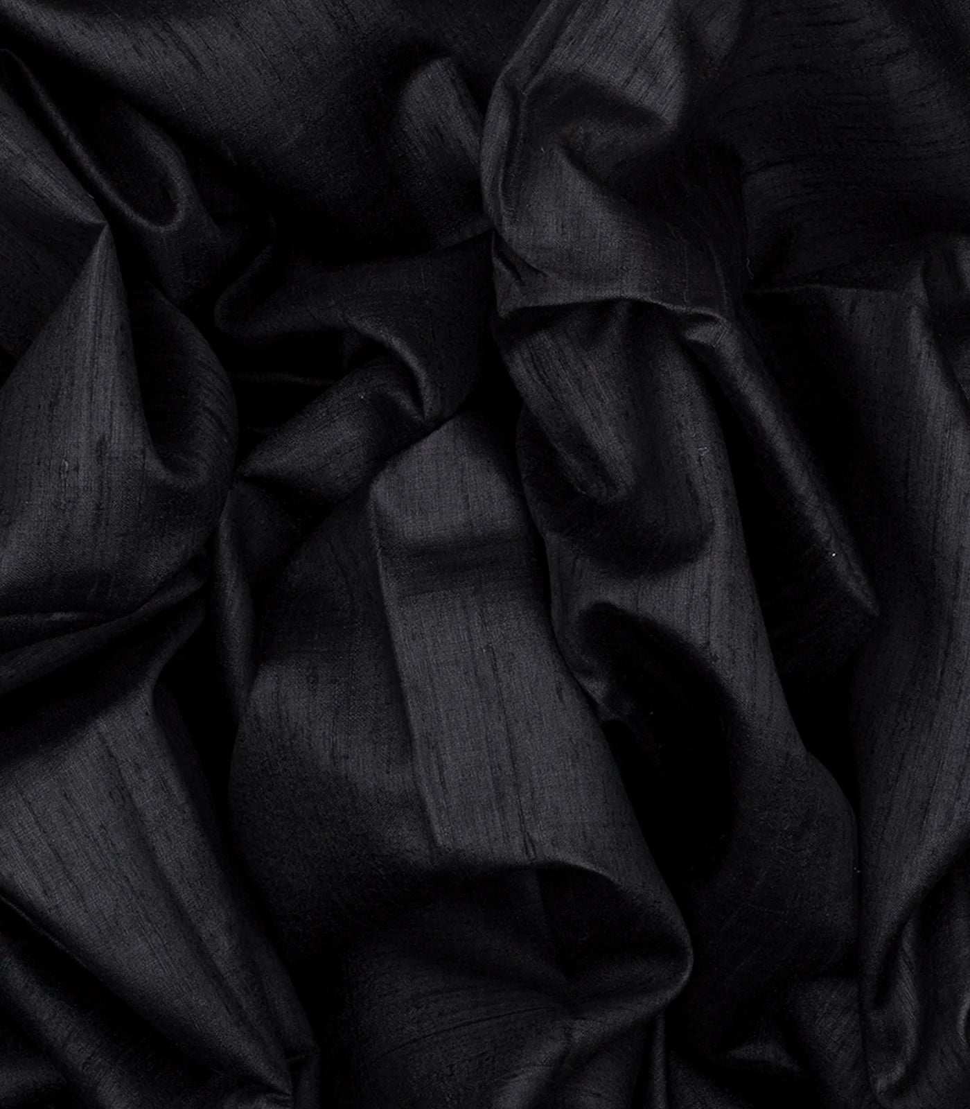 Black Handloom Plain Dupion Silk Saree With Printed Lord Krishna Motifs-Black