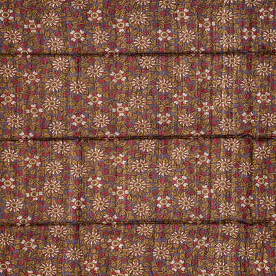 Black Handloom Plain Dupion Silk Saree With Printed Lord Krishna Motifs-Black