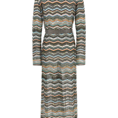Missoni Chevron Lamé Cardigan