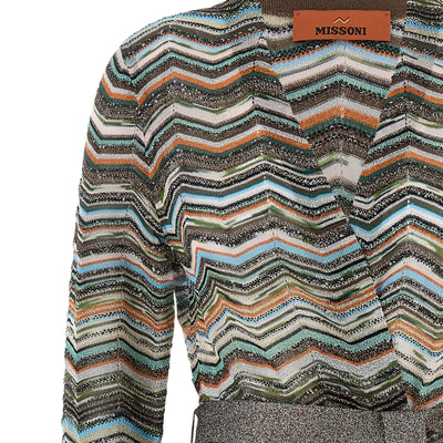 Missoni Chevron Lamé Cardigan