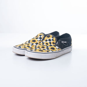 Vans Asher Checker Sunflower Slip-Ons