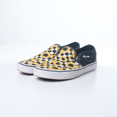 Vans Asher Checker Sunflower Slip-Ons