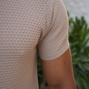 CAPO Micro Square Taupe Polo Shirt