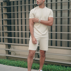 CAPO Textured Light Beige T-Shirt