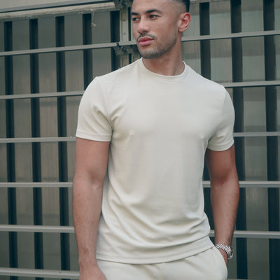 CAPO Textured Light Beige T-Shirt