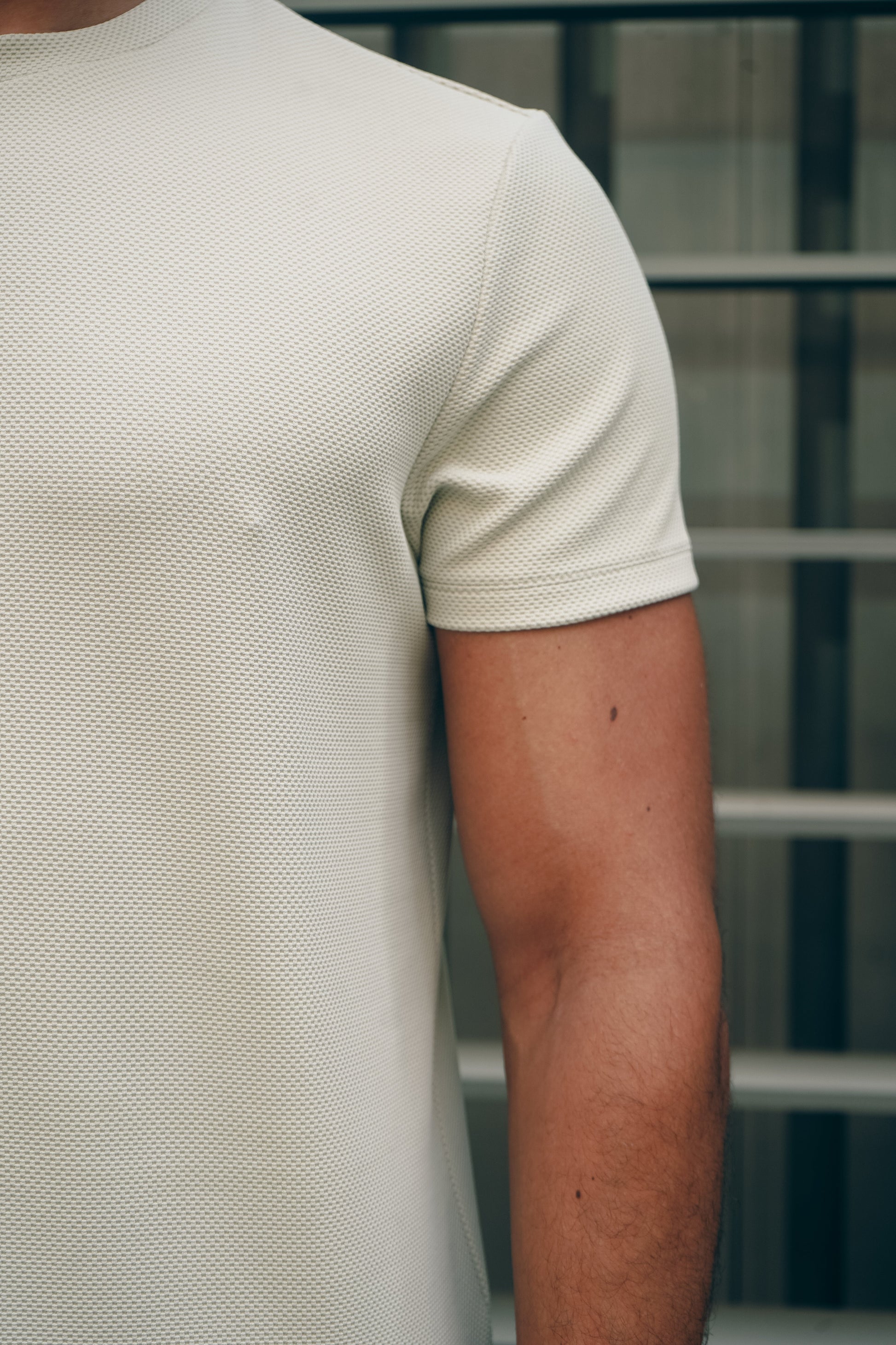 CAPO Textured Light Beige T-Shirt