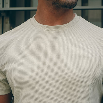 CAPO Textured Light Beige T-Shirt