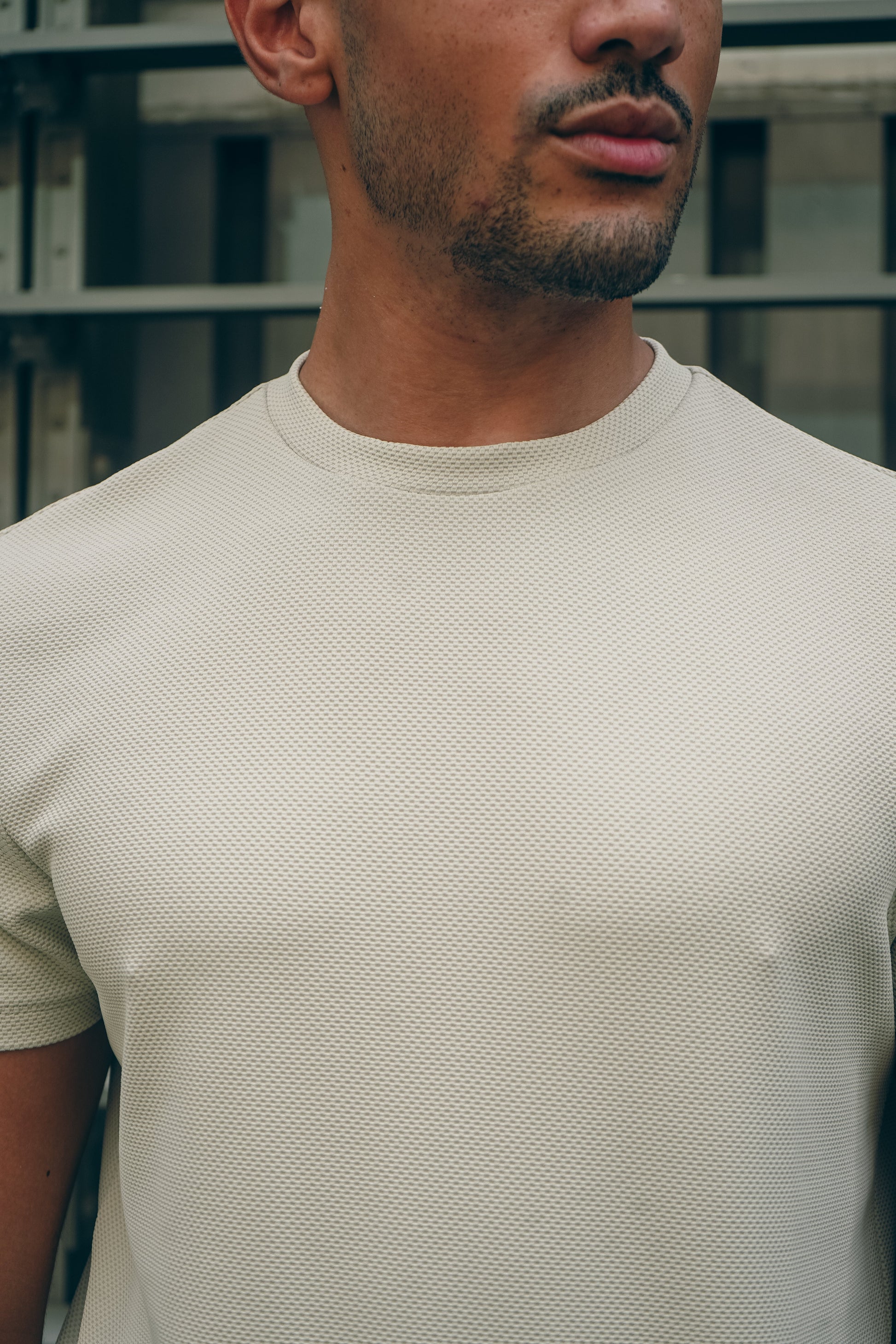 CAPO Textured Light Beige T-Shirt