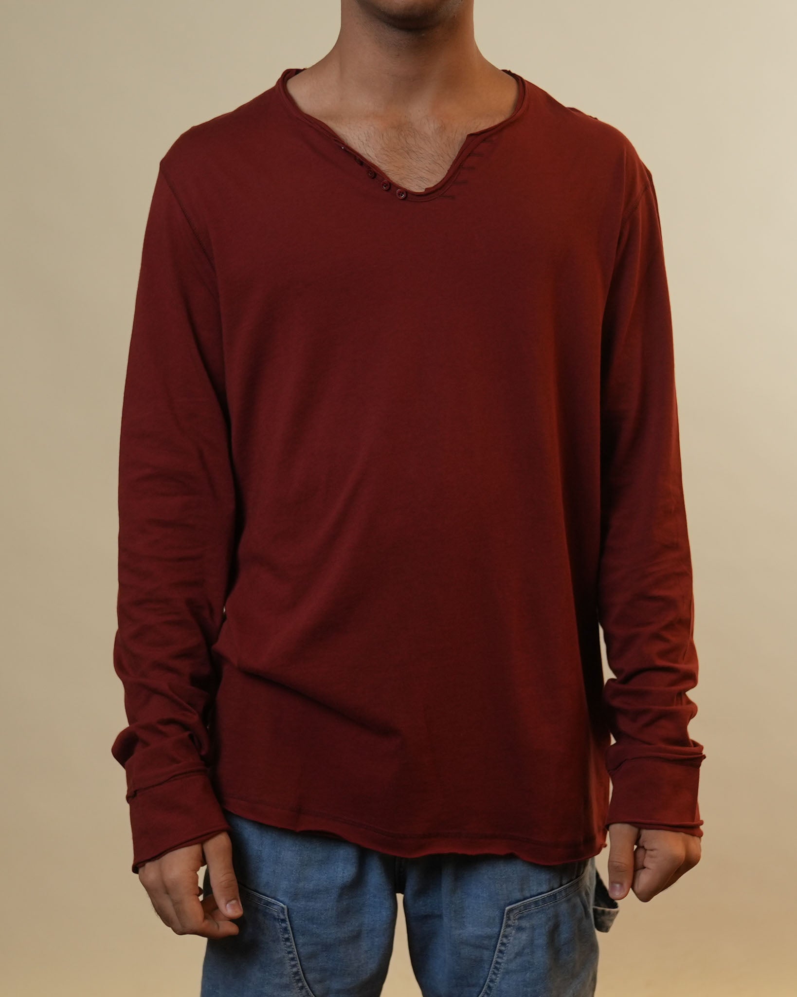 Zadig & Voltaire Rust Orange Full Sleeves Tshirt