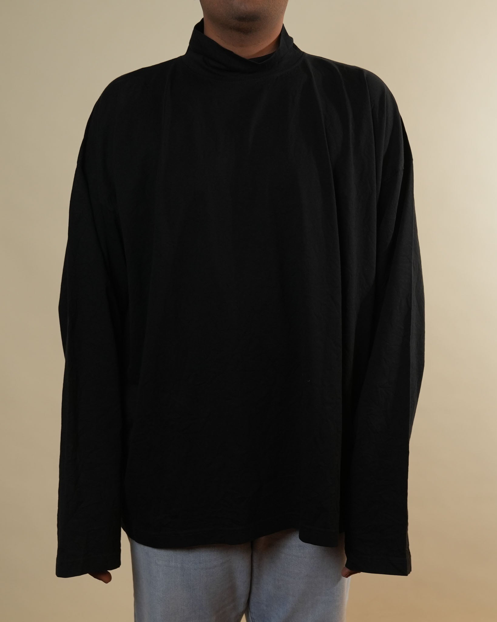 Adidas x Balenciaga Black Turtleneck Full Sleeves Tshirt