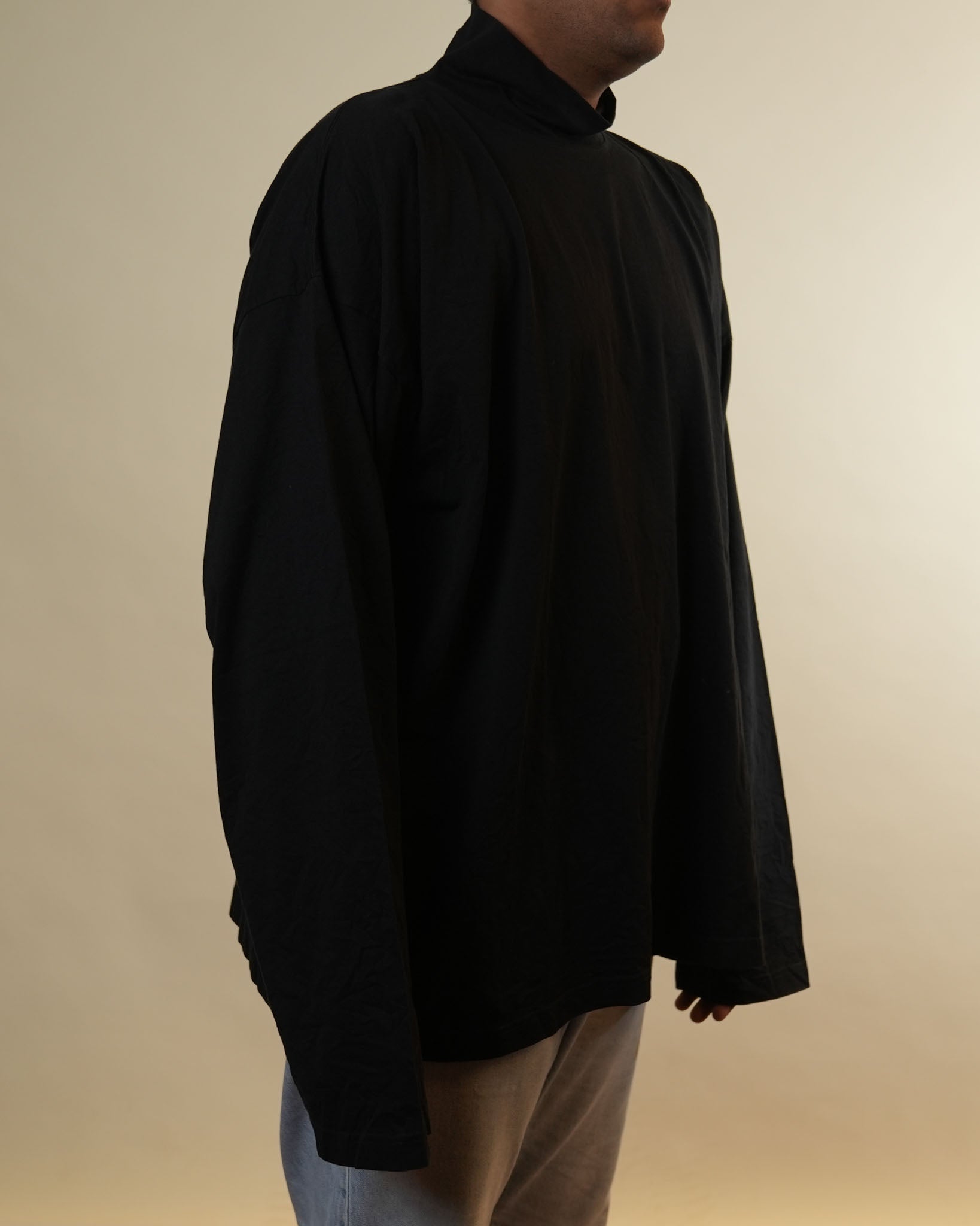 Adidas x Balenciaga Black Turtleneck Full Sleeves Tshirt