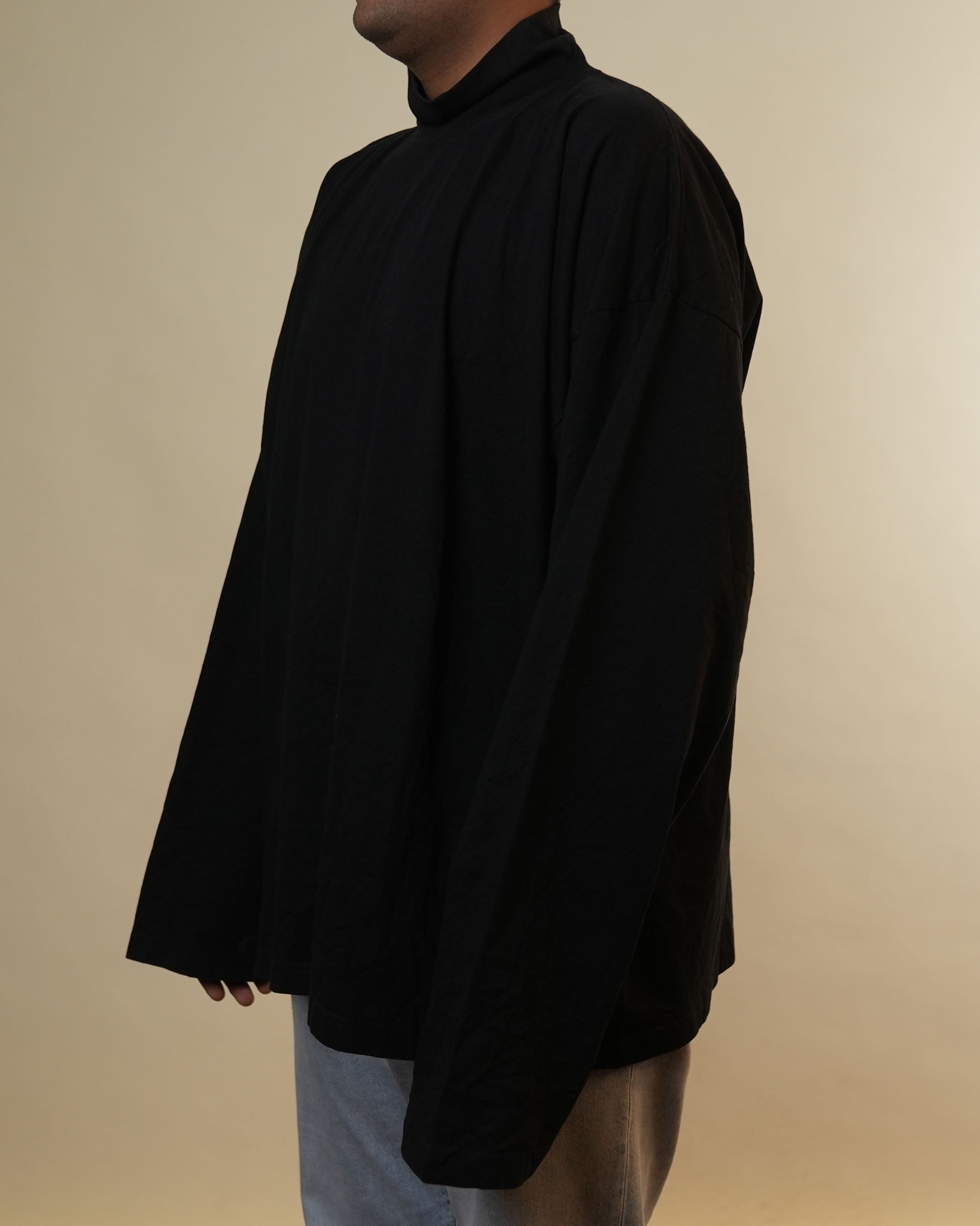 Adidas x Balenciaga Black Turtleneck Full Sleeves Tshirt