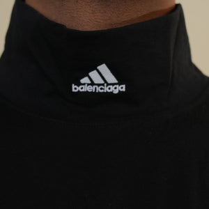 Adidas x Balenciaga Black Turtleneck Full Sleeves Tshirt
