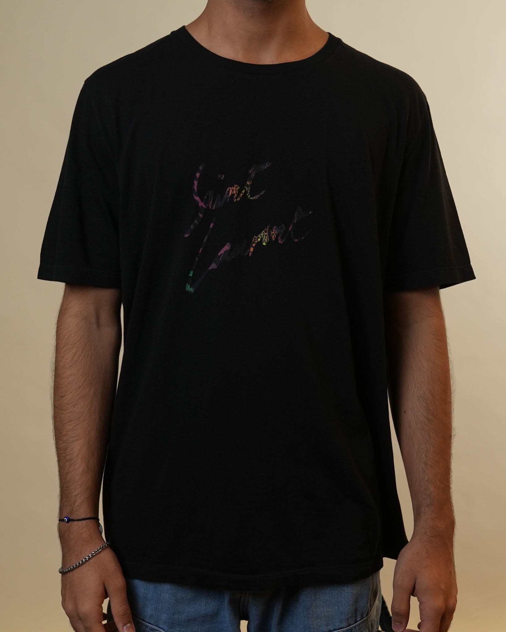 Saint Laurent Typography Black Tshirt